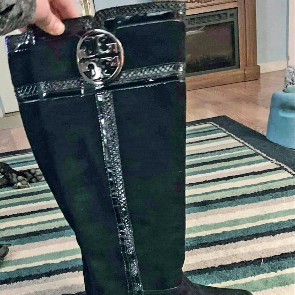 Tory Burch tall black boots